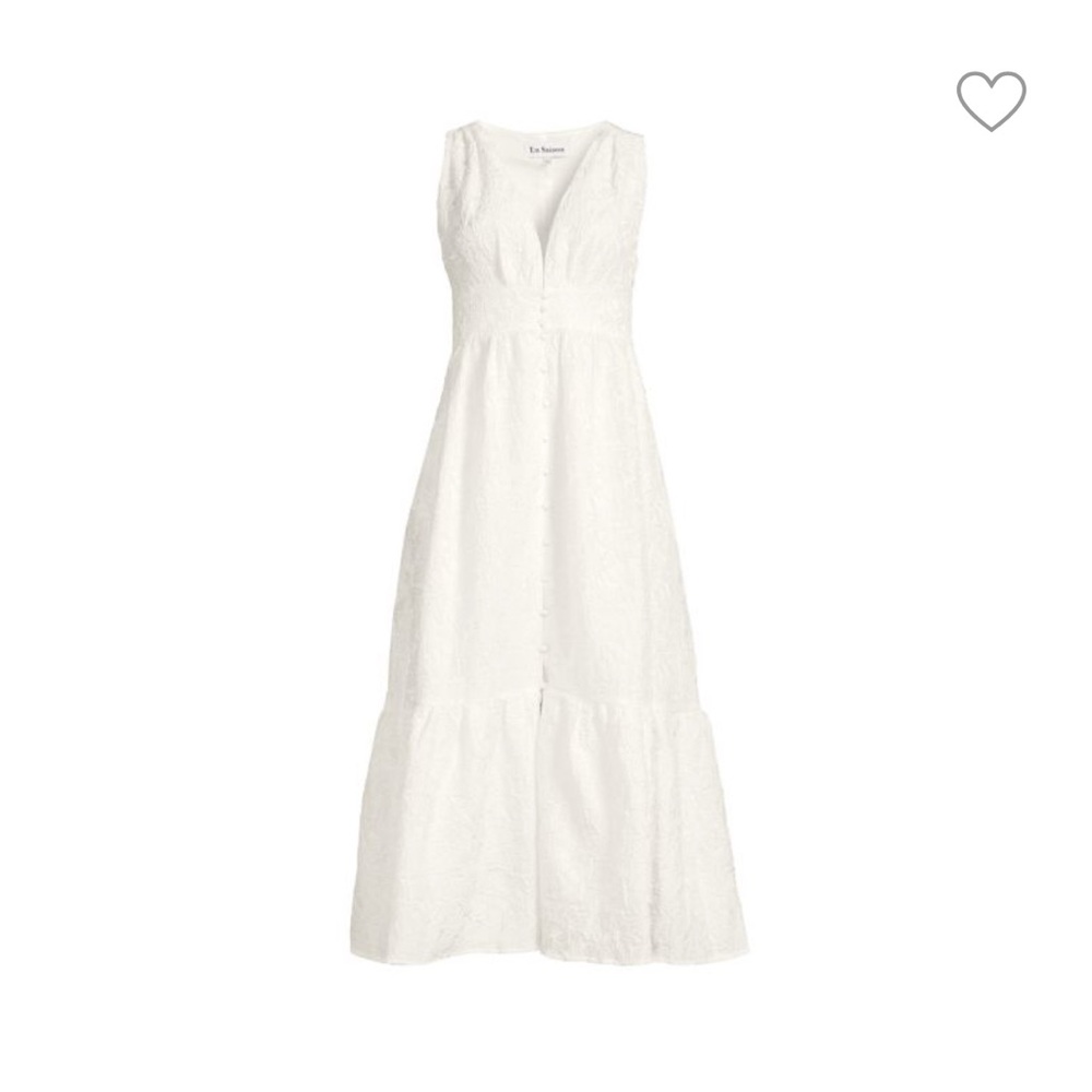 En Saison White Sleeveless V-Neck dress